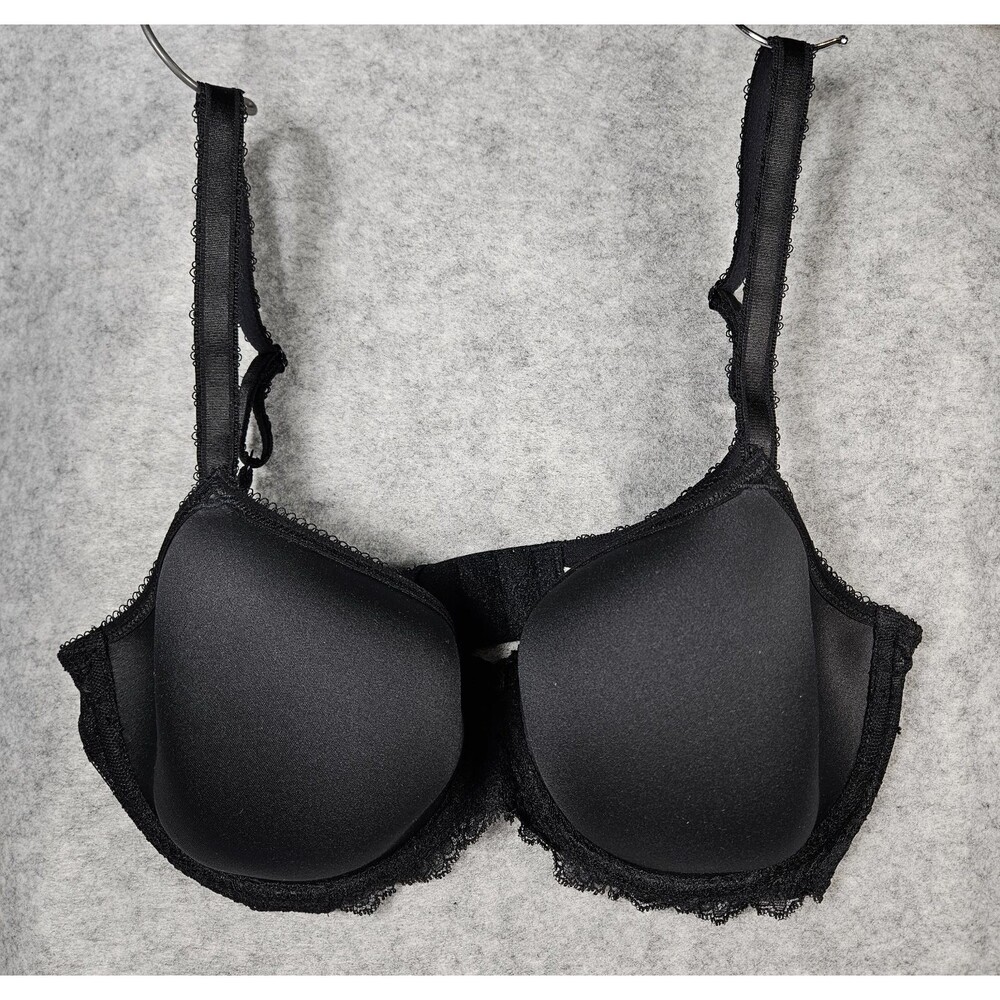 Wacoal Seduction‎ Spacer Lined Contour Black Underwire Bra Comfort 853255 Sz 36D